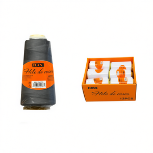 Filo da Cucito Ilan 2750 M Grigio Scuro 18 Colori Confezione da 12 Pezzi - Product Image 1