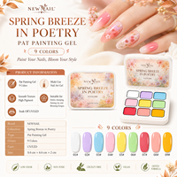 Gel pour nail art professionnel avec logo personnalisé, haute pigmentation, application facile, gel Pat Pat Blooming