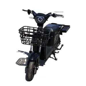 中国低价电动72v踏板车成人货运自行车送货两个轮子大前篮