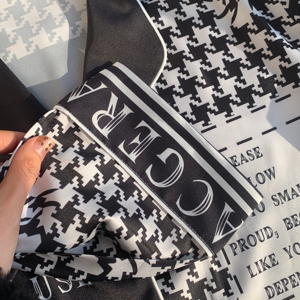 Conjunto de Pijama de Seda Satinada de 2 Piezas con Estampado de Pata de Gallo para Mujer, Ropa de Dormir de Verano, Cómoda, de Manga Larga, Transpirable, de Secado Rápido, de Lujo - Product Image 3
