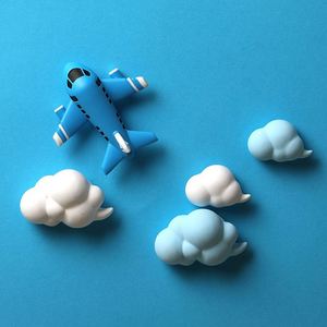 Blue Airplane Refrigerator Stickers Pigeon Coffee Cup Suitcase Aerospace Cartoon Resin Magnet Cultural and Creative Small <b>Gift</b> - Product Image 2