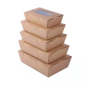 SenAng07 Morden Style 2 Compartment Lunch With Window Takeway Paper Box
