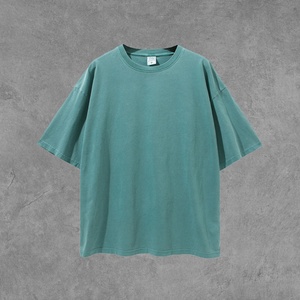 Camiseta al por Mayor en Varios Colores, Lavada al Ácido, Estilo Urbano, Hip Hop, con Logotipo Personalizado, Camiseta Vintage Extra Grande - Product Image 6