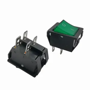 10A 250V/16A125V 4Pin 2 עמדות ירוק אור מתג מתג Waveform עבור ציוד מכשיר