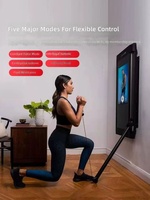 Miroir de fitness intelligent 32 pouces avec écran tactile, machine d'entraînement multifonctionnelle, musculation, montage mural, salle de sport à domicile, poids numérique 100 kg