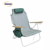 Chaise de plage portative pliante de Offre Spéciale avec l'utilisation extérieure de main courante en bois