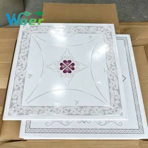 Paneles <span class=keywords><strong>de</strong></span> Techo <span class=keywords><strong>de</strong></span> <span class=keywords><strong>PVC</strong></span> Ignífugos a <span class=keywords><strong>Precio</strong></span> <span class=keywords><strong>de</strong></span> Fábrica, para Hospitales, Hoteles, Centros Comerciales, Apartamentos, Venta al por Mayor, Cuadrados <span class=keywords><strong>de</strong></span> 603x603mm, 595x595mm, Tipo Rejilla - Product Image 5