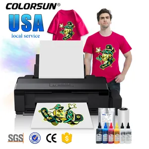 Best Price A3 L1800 Digital Flatbed T-Shirt Printer A4 Size Multi-Color Automatic DTF 600ml Ink Customization Brand New Best