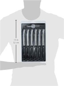 <span class=keywords><strong>Ensemble</strong></span> de couteaux à steak <span class=keywords><strong>Cuisinart</strong></span> 6 pièces, lames en acier inoxydable, manches en plastique, coupe précise, légers, durables, modèle noir - Product Image 2