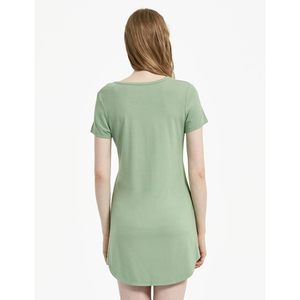 Camisón para mujer, suave y cómodo, ropa de dormir de manga corta, talla grande, con logo personalizado, vestido de dormir, ropa de estar por casa para mujer - Product Image 3