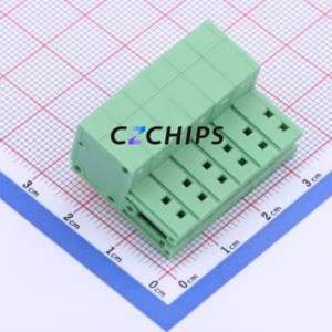 KF2EDGDJ-5.0-6P Plug-in Terminal Block P=5mm Connector ( Connector Type: Plug )( Construction: 1x6P )( Pitch: 5mm ) - Product Image 2