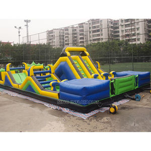 Patio inflable interior gigante para niños de <span class=keywords><strong>triple</strong></span> carril de calidad comercial con tobogán grande para centro de juegos para niños de Sino Inflatables - Product Image 3