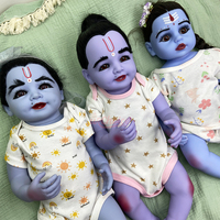 Muñeco de Vinilo Krishna para Bebés, Brazos y Piernas Desmontables, Fabricación Personalizada, Regalos Promocionales para Fiestas, Figuras Culturales, Molde Disponible