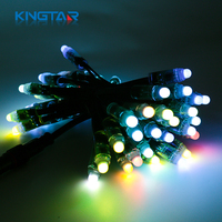 Luces de Navidad, Tira de Luces LED de 12 mm IP68, Luces Puntuales LED de 12 V, Cuerpo de PVC, RGB, para Parques Temáticos, Paisajes, Fiestas, Hoteles, Hogares, Calles