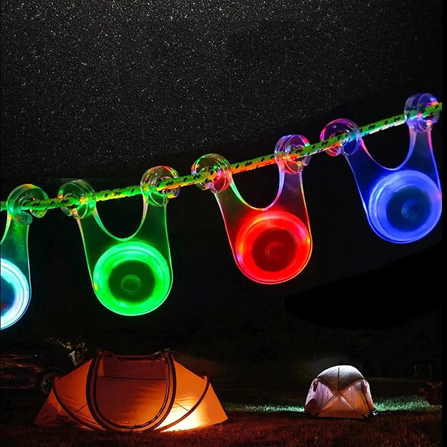 Tent String Guard Waterdichte Led Tent Touw Veiligheid Waarschuwingslampje Fiets Achterlicht Voor Outdoor Camping