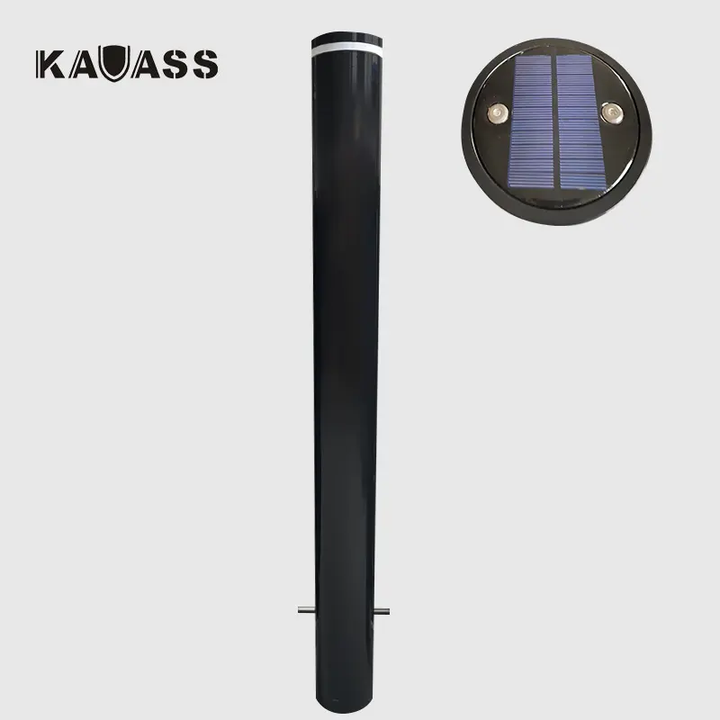 KAVASS Factory outlets carbon steel in ground fixed flat top airport outdoor manual solar light pipe bollard price