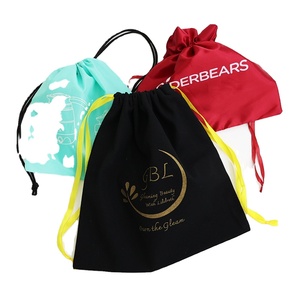 100% Colorful Logo Cotton Gift Drawstring Bag Jewelry Pouch Organic Small Packaging Cotton Bag - Product Image 1