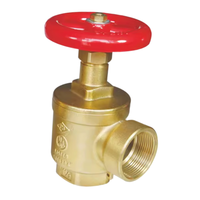 Prix usine 2.5 pouces équipement de lutte contre l'incendie accessoire vanne de tuyau d'angle 16bar échelle équipement de lutte contre l'incendie accessoire