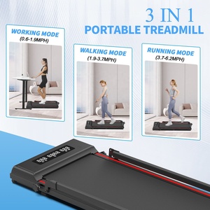 <b>Foldable</b> Electric Treadmill LCD Screen Steel Frame 4.0HP Motor Removable <b>Desk</b> 330 lb Capacity Compact Design for Small Spaces - Product Image 3