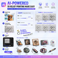 Imprimante UV AI A4 A2, générateur de relief 3D, pas de PC requis, numérisation facile pour imprimer des produits personnalisés sur acrylique, bois, métal, verre, plastique