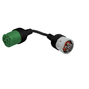 Green kabel pria 6 pin J 1708 male ke j 1708 9 pin