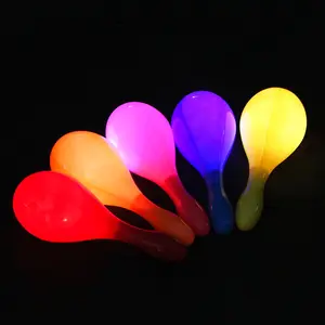 Concert Bulk Party Decoration Supplies Neon Maracas LED Light Up Customized Glow Sticks Flashing Maraca