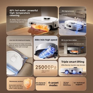 Robot <span class=keywords><strong>aspirateur</strong></span> UWANT Rubik's Cube Full House Installation avec remplissage <span class=keywords><strong>et</strong></span> drainage automatiques de l'<span class=keywords><strong>eau</strong></span>, aspiration puissante de 25000 Pa pour la maison - Product Image 2