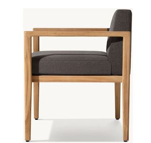 Ensemble de table à manger moderne en teck et rotin de 84 pouces avec 8 chaises pour hôtels, jardins, parcs ou villas - Product Image 6