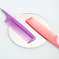 Peigne à queue pointue en métal Wanmei Candy Color pour salon de coiffure, accessoires de barbier, outils de coiffage, soins de beauté