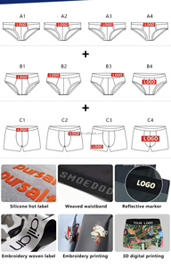Slip e Boxer da Uomo di Alta Qualità, Traspiranti e Comodi, Intimo Maschile Elastico con Logo Personalizzato, Biancheria Intima <span class=keywords><strong>Sexy</strong></span> per Uomo - Product Image 6