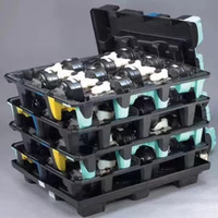 Baki Blister Kemasan Anti-Statik Konduktif JIABAO Custom dari ABS/PS/PP/PC/HDPE/PMMA untuk Aksesoris Sensor, Ketebalan 1-12mm