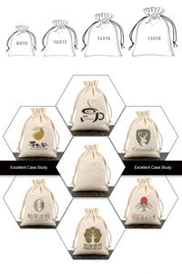 Sacs à poussière en toile de coton recyclée, personnalisés, écologiques, imprimés, avec cordon et logo, vente en gros - Product Image 4
