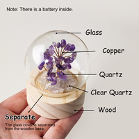 Lampe d'arbre en éclats de cristal naturel faite à la main, veilleuse en cristal, décoration d'intérieur, cadeaux