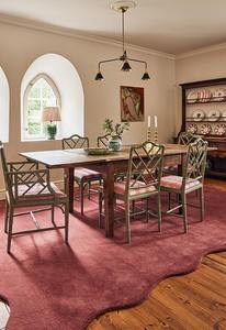 Tapis en laine moderne de luxe fait main, personnalisable, lavable, design ondulé pour la maison, le salon, la chambre, les pique-niques - Product Image 2