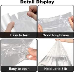 Bolsas de Basura Resistentes para Oficina, Hogar, Baño, Coche, Contenedores de Escritorio, Transparentes, Paquete de 120 - Product Image 5