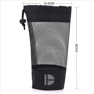 Custom <b>Drawstring</b> Mesh <b>Pouch</b> Black Small Nylon Mesh <b>Drawstring</b> Bag - Product Image 4