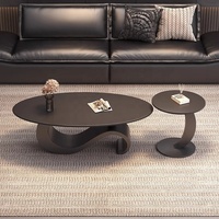 Table basse simple et moderne à vent en crème pour personnes âgées vivant dans de petits appartements Nouvelle combinaison de table à thé de luxe