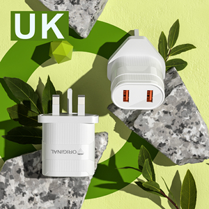 Cantell 1A 2A <span class=keywords><strong>Cargador</strong></span> USB, Adaptador <span class=keywords><strong>de</strong></span> Enchufe USB, Enchufe <span class=keywords><strong>de</strong></span> Pared con 3 Pines para Reino Unido, Cabezal <span class=keywords><strong>de</strong></span> Carga para <span class=keywords><strong>iPhone</strong></span> y Android - Product Image 4