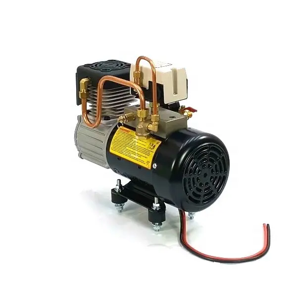 24V yüksek verimli hava koşullarına dayanıklı uzun görev döngüsü DC yağsız profesyonel 4x4 yerleşik pistonlu Mini hava kompresör pompası