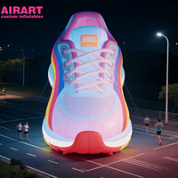 Chaussures LED gonflables pour la décoration des parcs, chaussures de sport personnalisées pour la promotion, ballons de course gonflables