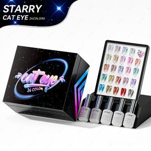JTING Nouvelle Collection Unique de Gels Effet Œil de Chat Scintillant – Coffret 24 Couleurs – Vernis à Ongles Gel Effet Œil de Chat Diamant d'Été avec Livre de Couleurs Unique - Product Image 1