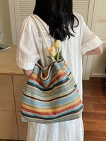 Sac en paille tressé, grand sac fourre-tout polyvalent pour femme, sac de plage pour les vacances