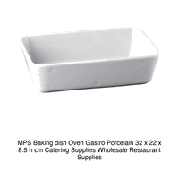 Plat à four rectangulaire en porcelaine Gastro 32 × 22 × 8,5 h cm 9912320 Mps