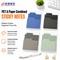 Bloc de Notas Adhesivas de PET y Papel, Notas para Archivador, Fuerte Adhesión, Escritura Nítida, Múltiples Colores para Oficina