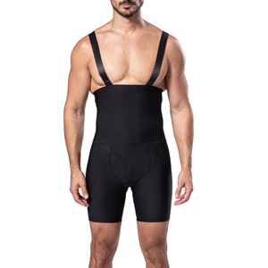 Faja Moldeadora Aofit para <span class=keywords><strong>Hombre</strong></span>, Cintura Alta, Transpirable, de Spandex/Nylon, Tejida, con <span class=keywords><strong>Tirantes</strong></span> Ajustables Desmontables, Control de Abdomen y Levantamiento de Glúteos - Product Image 1