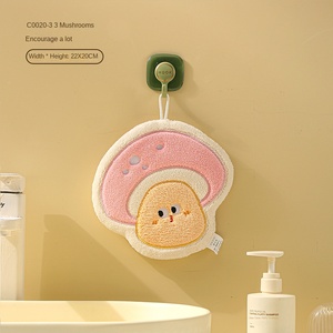 Dễ thương thấm nhanh khô nhỏ treo tay khô phim hoạt hình rau treo tay towe lông cừu - Product Image 4