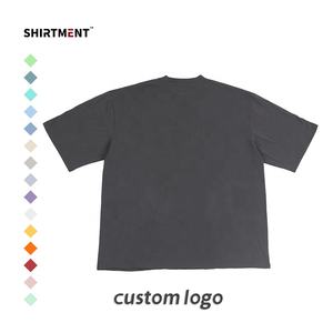 Camiseta Unisex de gran tamaño 360 Gsm de alta calidad 100% algodón Hip Hop marca de moda logotipo personalizado gráfico esencial patrón de letras - Product Image 1