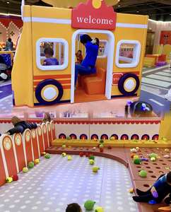 Équipement de jeu intérieur électrique pour enfants, balançoire douce en forme d'autobus, manèges amusants, aire de jeux pour enfants, capacité 400 kg, 4 aciers - Product Image 6
