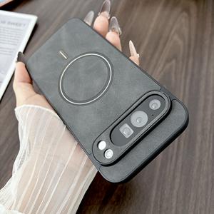 Casing Magnetik Berkualitas Tinggi untuk Google Pixel 10 Pro XL, Bumper TPU Lembut, Casing Belakang Kulit PU untuk Pixel 9 Pro 9A 8A 7 Pro - Product Image 1