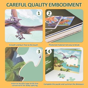 Khủng Long Hoạt Hình Phiêu Lưu Tăng Cường Thực Tế Sách Ghép Hình AR Đồ Chơi Cho Tots Sách Ghép Hình Động Vật 3D Quà Tặng Đồ Chơi Khủng Long Tương Tác - Product Image 6